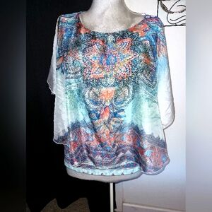 Multicolor Mandala design blouse